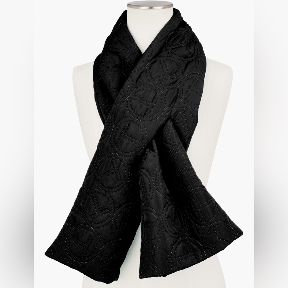Talbots Signature Puffer Logo Pull-through Scarf